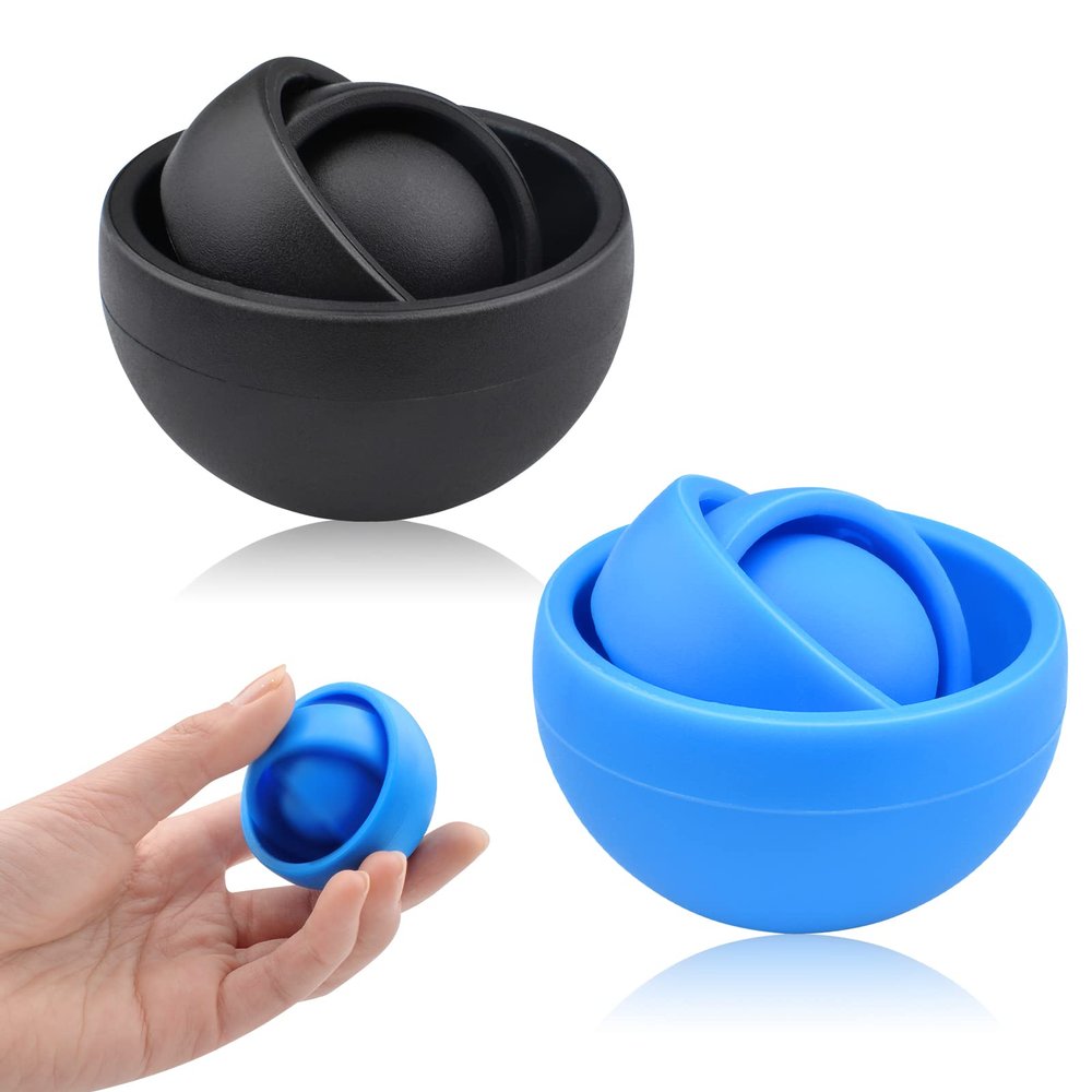 Fidget Toy Adults 2PC, Fidget Spinner for Kids with Autism, Sensory Gifts for Teens Kids, Quiet Office Desk Toy ADHD Stress Relief Finger Toy