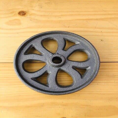 1 CAST Iron Wheel CART Factory Farm Ranch Steampunk Table HIT Miss Wheels Spoke - drstore