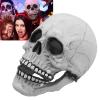 ZJchao Latex Full Head Skull Mask, Movable Jaw Talking Skeleton Mask, Professional Halloween Haunted House Cosplay Masks, Adjustable Horror Costume Accessory view 2