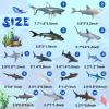 15 Pcs Plastic Shark Toys - Assorted Ocean Animal Figurines, Realistic Bath Toys, Sea Creature Figures, Marine Animals for Kids Birthday Party Favor, Cake Topper, Cognitive Toy view 2