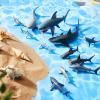 15 Pcs Plastic Shark Toys - Assorted Ocean Animal Figurines, Realistic Bath Toys, Sea Creature Figures, Marine Animals for Kids Birthday Party Favor, Cake Topper, Cognitive Toy view 4