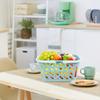 TOYANDONA Small Plastic Shopping Basket with Handle for Kids Mini Grocery Basket for Toy Storage Pretend Play Easter Egg Hunt Party Favor 10.23 X 6.69 X 5.11 Inches view 2