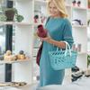 TOYANDONA Small Plastic Shopping Basket with Handle for Kids Mini Grocery Basket for Toy Storage Pretend Play Easter Egg Hunt Party Favor 10.23 X 6.69 X 5.11 Inches view 3