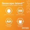 Intex Seascape Inflatable Island Float Ultimate Water Hangout Lounge with Built In Cooler Area, Cup Holder, and Oversized Backrests for Adults view 3