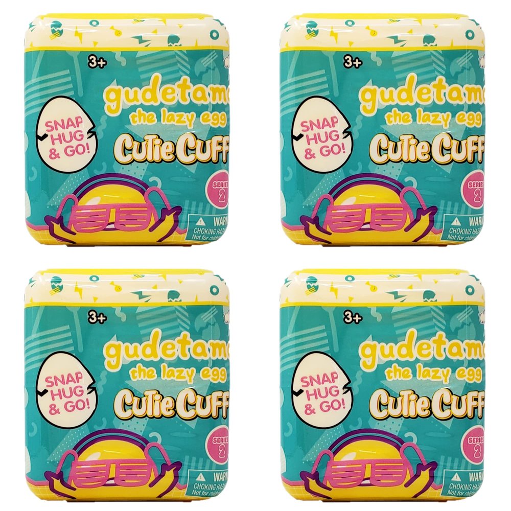 Bullsitoy Gudetama The Lazy Egg Cutie Cuff Slap Bands Series 2 - Lot of 4 Blind Capsules