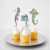 Dragon Cupcake Toppers 10 Pcs  Baby Shower and Birthday Party Supplies with Cute Fantasy Dragons for Kids, Enchanted Forest, and Hatching Soon Party Decorations view 4