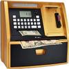 LIKE Talking ATM Savings Bank, Digital Piggy Bank, ATM Money Coins Machine for Kids Birthday Gift (Golden/Black) view 1