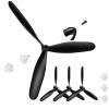 Outus 3 Sets Spare RC Plane Propellers 3 Blade Propeller Compatible with 761-11 BF109 Remote Control Radio Controlled Airplane Carbon Fiber Nose Cone with Savers and Adapters view 1