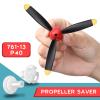 Outus 3 Sets Spare RC Plane Propellers 3 Blade Propeller Compatible with P40 Fighter Remote Control 761-13 Radio Controlled Plane Carbon Fiber Nose Cone with Savers and Adapters view 2