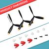 Outus 3 Sets Spare RC Plane Propellers 3 Blade Propeller Compatible with P40 Fighter Remote Control 761-13 Radio Controlled Plane Carbon Fiber Nose Cone with Savers and Adapters view 3