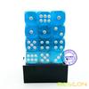 Bescon 12mm 6 Sided Dice 36 in Brick Box, 12mm Six Sided Die (36) Block of Dice, Translucent Lake Blue view 4