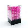 Bescon 12mm 6 Sided Dice 36 in Brick Box, 12mm Six Sided Die (36) Block of Dice, Translucent Pink view 1