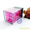 Bescon 12mm 6 Sided Dice 36 in Brick Box, 12mm Six Sided Die (36) Block of Dice, Translucent Pink view 3