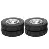 2PCS RC Trailer Rear Wheels Trailer Rear Wheels Tire for 1/14 Tractor Truck RC Climber Trailer Parts view 1