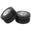 2PCS RC Trailer Rear Wheels Trailer Rear Wheels Tire for 1/14 Tractor Truck RC Climber Trailer Parts view 2