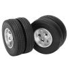 2PCS RC Trailer Rear Wheels Trailer Rear Wheels Tire for 1/14 Tractor Truck RC Climber Trailer Parts view 4