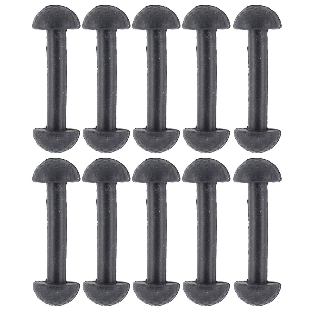ApplianPar Replacement Leg Band Connectors for Vintage Figures Toys Black Rubber Pack of 10