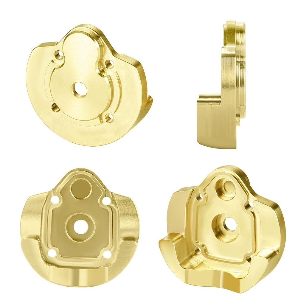QUPA AM STORE 2PCS Brass Outer Portal Housing Covers Counterweight for 1/18 AXIAL UTB18 Capra RC Car