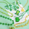 Whaline 18Pcs St. Patrick's Day Bead Necklaces and 30Pcs Shamrock Tattoo Stickers Green Gold Pendant Necklaces Bundle for Irish Holiday Party Costume Accessories view 4