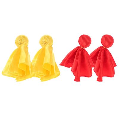 NUOBESTY 4pcs Penalty Flag Football Challenge Flags and Referee for Sports Games Tossing Accessory for Boys and Girls and Friends Competitions and Parties