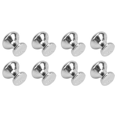 Dollhouse Door Handle Knobs, 8pcs 1:12 Scale Rustproof Metal Dollhouse Pull Handle Dollhouse Accessories (Silver)