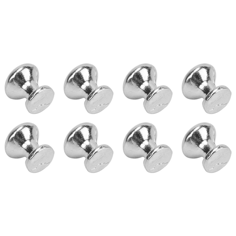 Dollhouse Door Handle Knobs, 8pcs 1:12 Scale Rustproof Metal Dollhouse Pull Handle Dollhouse Accessories (Silver)
