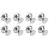 Dollhouse Door Handle Knobs, 8pcs 1:12 Scale Rustproof Metal Dollhouse Pull Handle Dollhouse Accessories (Silver) view 1