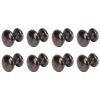 Keenso Dollhouse Door Handle Knobs, 8 Pcs 1:12 Scale Miniature Round Head Pull Handle Metal Simple Dollhouse Door Handle Knobs (Black) view 1