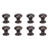 Keenso Dollhouse Door Handle Knobs, 8 Pcs 1:12 Scale Miniature Round Head Pull Handle Metal Simple Dollhouse Door Handle Knobs (Black) view 4