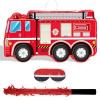 Fire Truck Piata with Hanging Loop Blindfold Bat and Confetti Filler for Kids Boys Firefighter Firetruck Theme Birthday Party Decorations Supplies, 16.14 x 8.9 x 3.15 Inches view 1