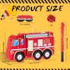 Fire Truck Piata with Hanging Loop Blindfold Bat and Confetti Filler for Kids Boys Firefighter Firetruck Theme Birthday Party Decorations Supplies, 16.14 x 8.9 x 3.15 Inches view 2