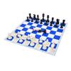 AARGKRAFT 17''Inches Tournament Vinyl Foldable Chess Set (Fide Standards) With 2 Extra Queens + Carry Pouch-For Professional Chess Players (Blue) For Adult,Kid,Child view 1