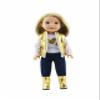 American Fashion World Gold Heart Vest Outfit for 14-Inch Dolls | 4 Piece Set | Premium Quality & Trendy Design | Dolls Clothes | Outfit Fashions for Dolls for Popular Brands view 2
