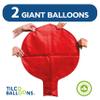TILCO BALLOONS | Pack 2x 72 Inch Giant XL Balloons Red | Extra Large Jumbo Party Balloons for Birthdays, Weddings & Events | Inflate with Air, Helium, or Water | Heavy-Duty & Thick Oversized Dcor view 3