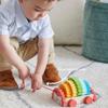 Petit Collage Rainbow Hedgehog Wooden Pull Toy view 2