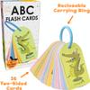 Hapinest My First ABC Alphabet Flash Cards for Baby and Toddlers, 26 Double-Sided Flashcards with Ring view 2