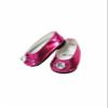 American Fashion World Pink, Blue, and Silver Glitter Bow Flats for 18-Inch Dolls | 3 Piece Set | Premium Quality & Trendy Design | Dolls Shoes | Shoe Fashion for Dolls for Popular Brands view 4
