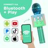 Move2Play, Kids Karaoke Microphone | Includes Stickers & Bluetooth | Kids Birthday Gift | Toy for All Ages 2, 3, 4, 5, 6+ Year Old Girls, Boys & Toddlers (Blue/Green) view 2