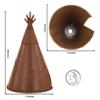 BMC Classic Plains Indian Teepees - Brown 3pc Western Plastic Playset Accessories view 2