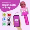 Move2Play, Kids Karaoke Microphone | Includes Stickers & Bluetooth | Kids Birthday Gift | Toy for All Ages 2, 3, 4, 5, 6+ Year Old Girls, Boys & Toddlers (Pink/Purple) view 2