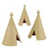 BMC Classic Plains Indian Teepees - Tan 3pc Western Plastic Playset Accessories view 1