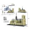 AZERISSO Notre Dame de Paris Blocks Building Set, Notre Dame Cathedral Bricks Toy view 2