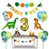 Three Rex Birthday Party Decorations for Boys  3rd B-day Dinosaur Theme w/ Banners & Balloons  Three Rex Party Supplies for Boys Dino Celebration view 3