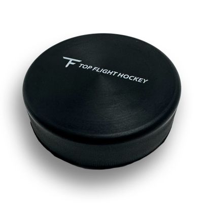 Top Flight Hockey Regulation Size Soft Foam Hockey Pucks for Indoor Use - Knee Hockey Pucks for Kids - Hockey Pucks for Practice Black Color, 1 Pack