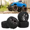 RC Rubber Tires, RC Rubber Tires Strong Cushioning Wear Replacement Rubber Tires for Maxx Arrma Kraton 1/8 1/10 RC Car () view 3