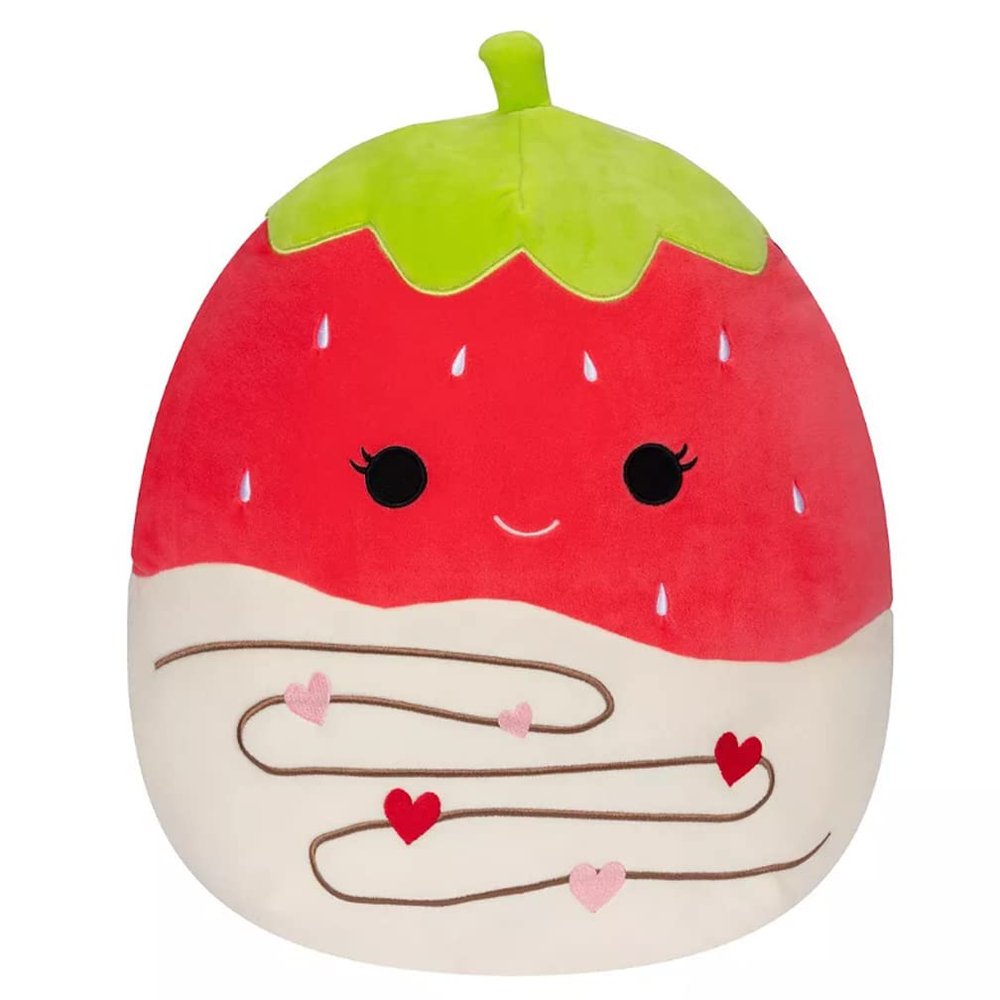 Squishmallow Oficial Kellytoy Food Squad Plush Dessert Collectible Soft Animal (Red/White Scarlet Chocolate Strawberry, 5 Inch)
