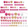 108 Pcs Balls Cake Topper DIY Cupcake Insert Foam Balloons for Cake Baking Wedding Anniversary Birthday Decoration(Pink Series, White, Gold,Multi Sizes) view 3