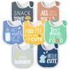 2ooya 7Pcs Cotton Waterproof Baby Bibs Adjustable Hook Loop Closure Infant Bib Unisex Colorful Newborn Babies Food Bibs for Teething Drooling Feeding Eating 6-12 Months view 1