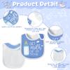 2ooya 7Pcs Cotton Waterproof Baby Bibs Adjustable Hook Loop Closure Infant Bib Unisex Colorful Newborn Babies Food Bibs for Teething Drooling Feeding Eating 6-12 Months view 3