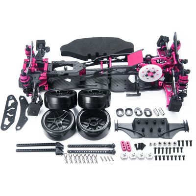 RCHUBAM Metal Alloy & Carbon Fiber Frame Kit for Sakura D5 MR 1/10 RC Remote Control Flat Road Drift Car